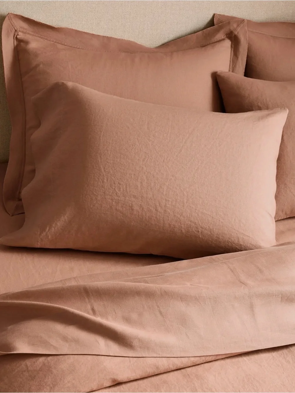 Quince European Linen Duvet Cover Set Full/Queen Desert Sunset 100% Linen
